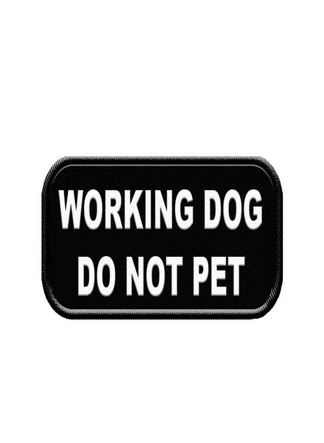 WORKINGSERVICEDOG.COM رقعة "ممنوع اللمس" للكلاب العاملة، تُخاط على السترة أو الحزام - Image 1