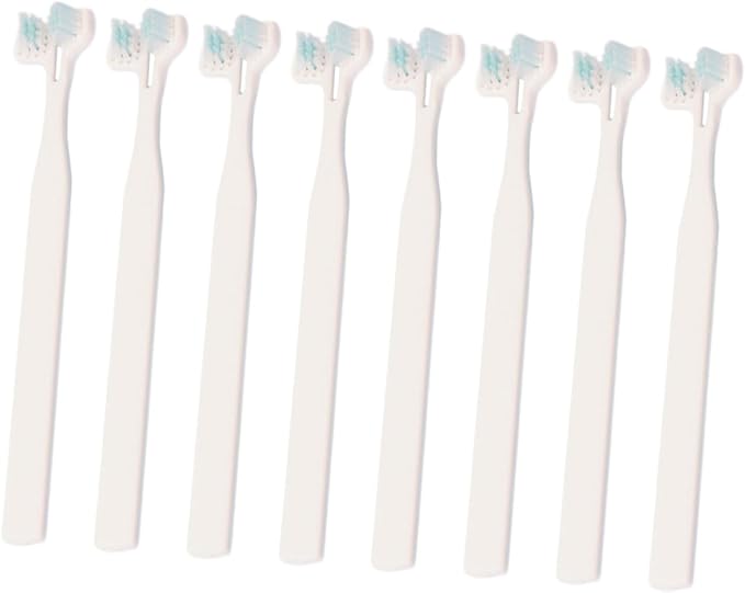 8 Pcs Pet Toothbrush Set For Small Breed Dogs And Cats Portable 1 Package - Image 1