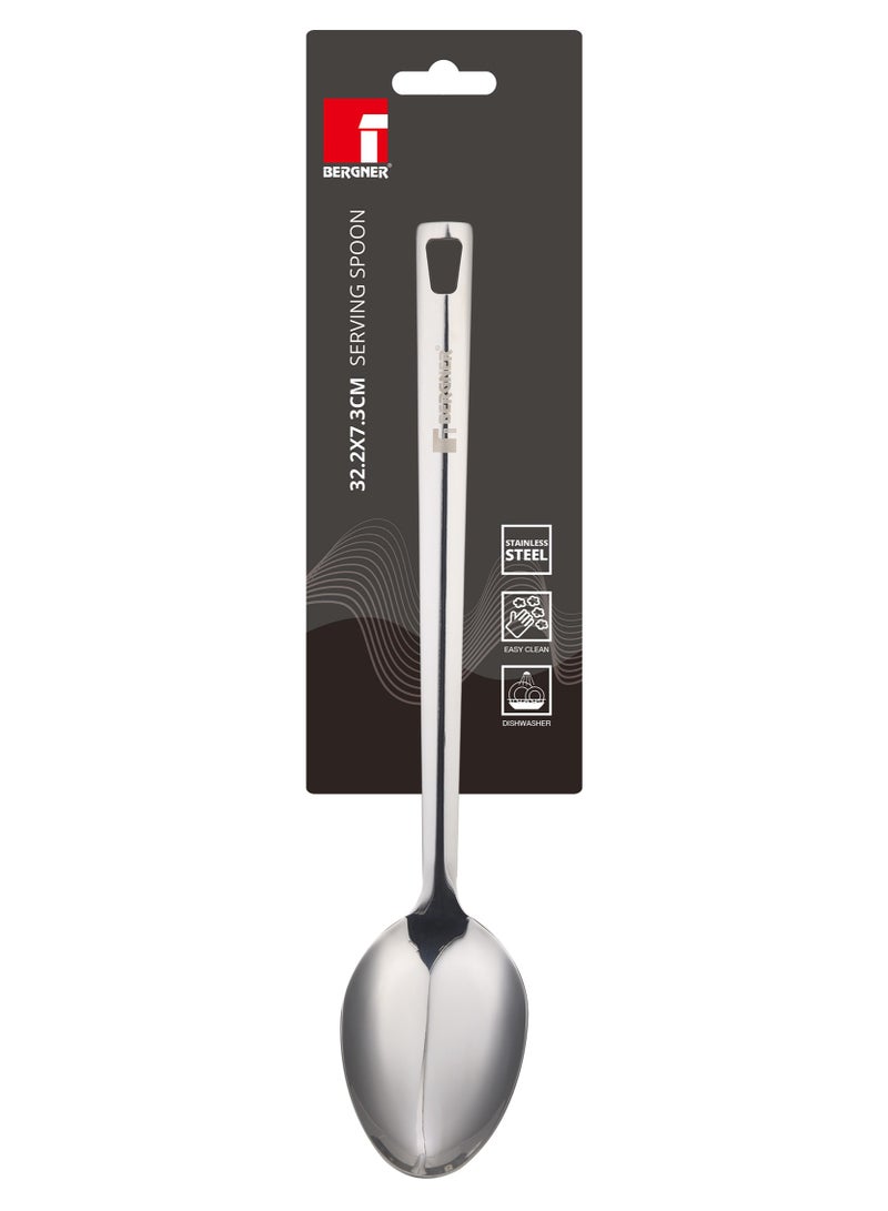 BERGNER ملعقة تقديم/طهي من الفولاذ المقاوم للصدأ SONIDO 18/10 بحجم 36.5X7.3 سم، لون فضي، BG38663MM - Image 3