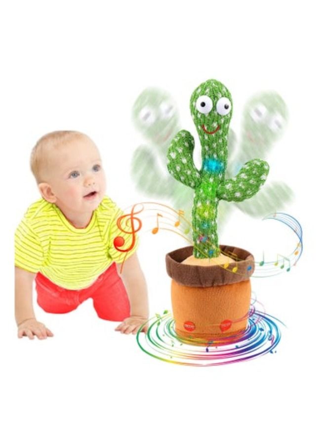 ACLIX Dancing Cactus Toy,Talking Repeat Singing Sunny Cactus Toy Songs for Baby 15S Record Your Sound Sing+Repeat+Dancing+Recording+LED - Image 2