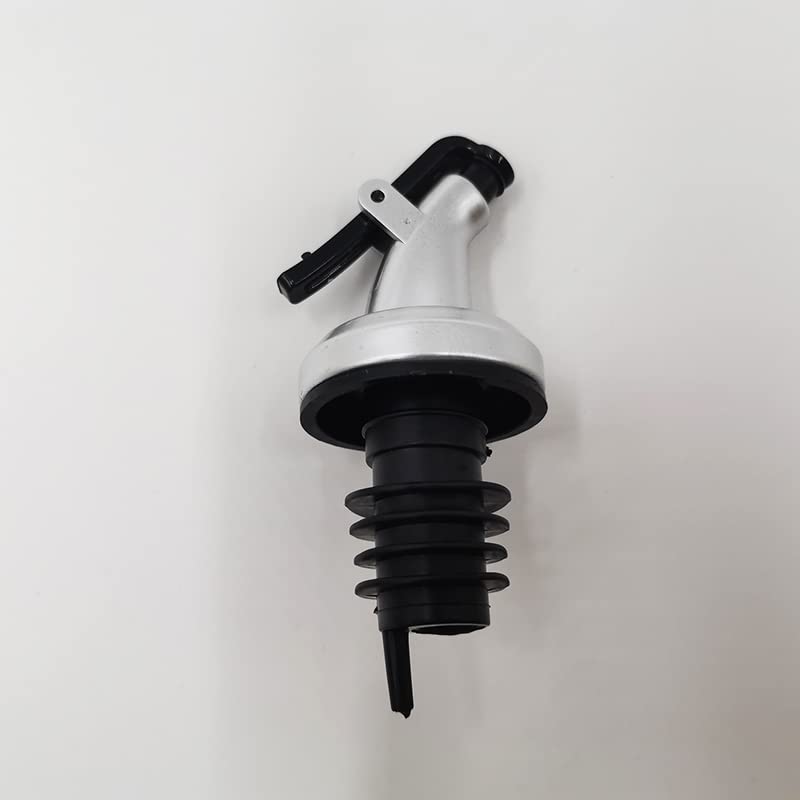 Winkelen Oil Bottle Cap Dispenser Bottle Plastic Nozzle Stopper Pourer Leak-Proof Small Olive Oil Pour Spouts Household Perfect for Oil Vinegar for Bar, Restaurants, Kitchen Pack of 4 (Black, Silver) - Image 3