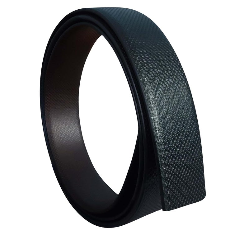 Aakarshini ® Vegan PU leather BLACK/BROWN ADJUSTABLE & REVERSIBLE formal belt strap WITHOUT HOLES & BUCKLE for men For all waist sizes upto 44 inches - Image 1