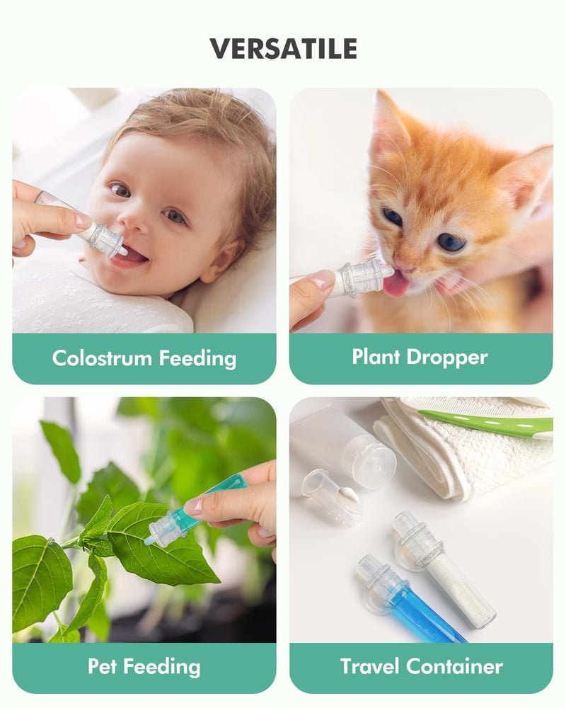 dearlomum Colostrum Collector Kit Breast Milk Collector 6ml/6pcs,Reusable, Heat & Freezer Resistant, BPA-Free, with Cotton Cloth Wipe, Storage Case, Cleaning Brush - Image 4