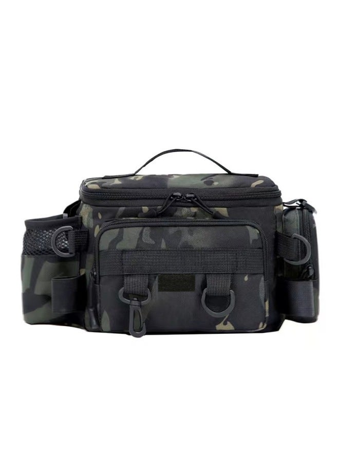 Luya Bag, Multi-functional Waist Bag, Cross-body Shoulder Bag, Rod Bag, Fishing Special Rod Packaging Equipment, Can Be Hung On The Rod Bag-Color:Special Offer Camouflage Green  - Image 1