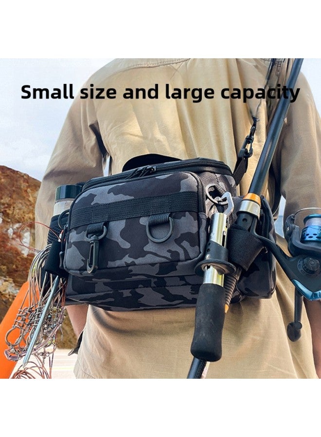 Luya Bag, Multi-functional Waist Bag, Cross-body Shoulder Bag, Rod Bag, Fishing Special Rod Packaging Equipment, Can Be Hung On The Rod Bag-Color:Special Offer Camouflage Green  - Image 3