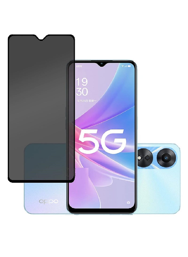 Super Tempered Glass Screen Protector Anti-Spy Privacy  Designed For Oppo A57 5G Full Screen Coverage And Bubble Free - Image 1