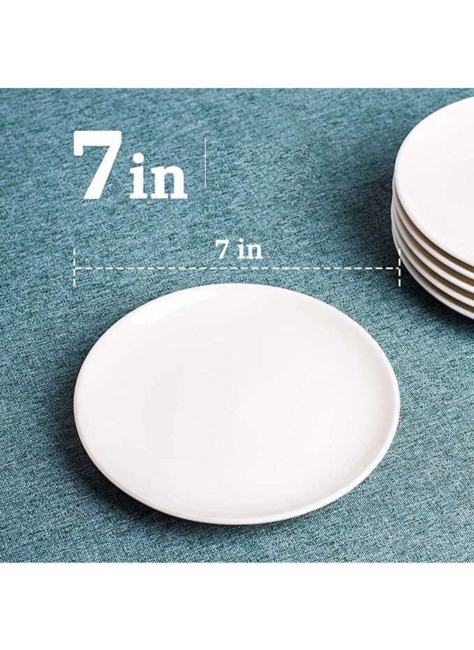 BARCROCK BARCROCK Acrylic Premium Small Round Use Multipurpose Plate for Snacks Food and Salads Dessert Plate 18x18 CM Pack of 2 SNACKPLATEROUNDW7X7P2White  - Image 4