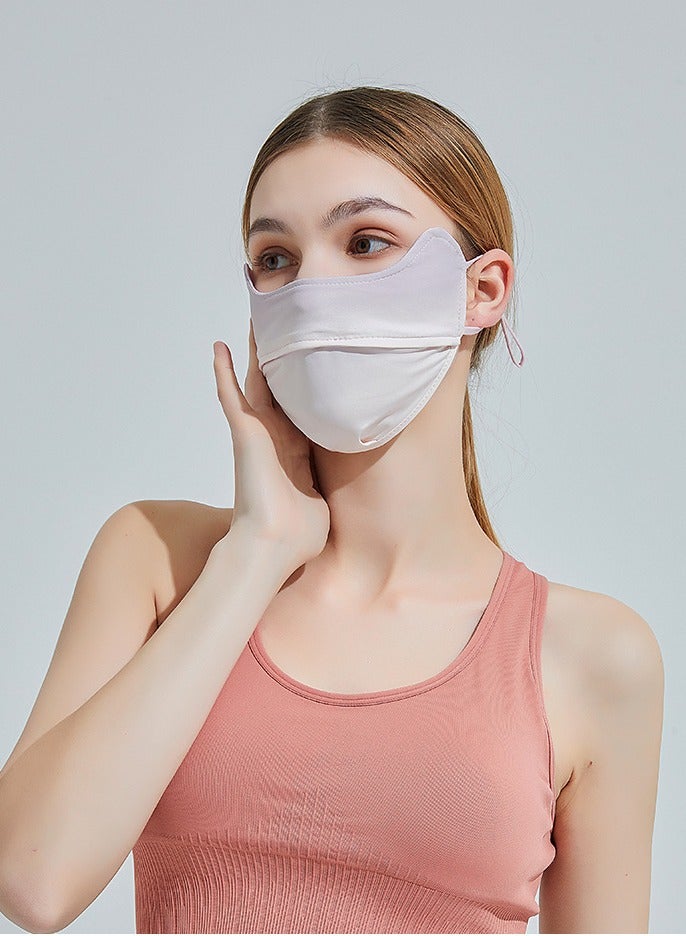 Sun protection mask women's full face 3D summer women's ice silk anti-UV - Image 1
