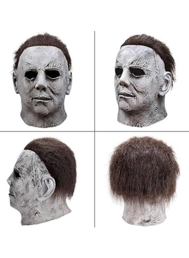 GGEROU قناع مايكل مايرز، قناع رعب من اللاتكس، قناع تنكر رعب، ارتداء ملابس تنكرية - Image 5