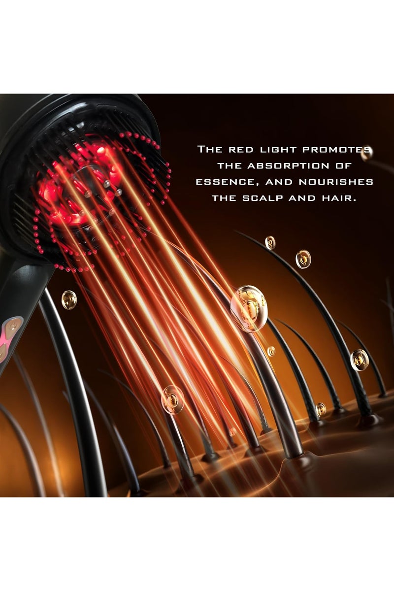 Upgraded Electric Hair Growth Comb，660nm Red Light Therapy, 3Mode Vibration Scalp Massager with Serum Infusion System for Anti-Hair Loss - Image 4
