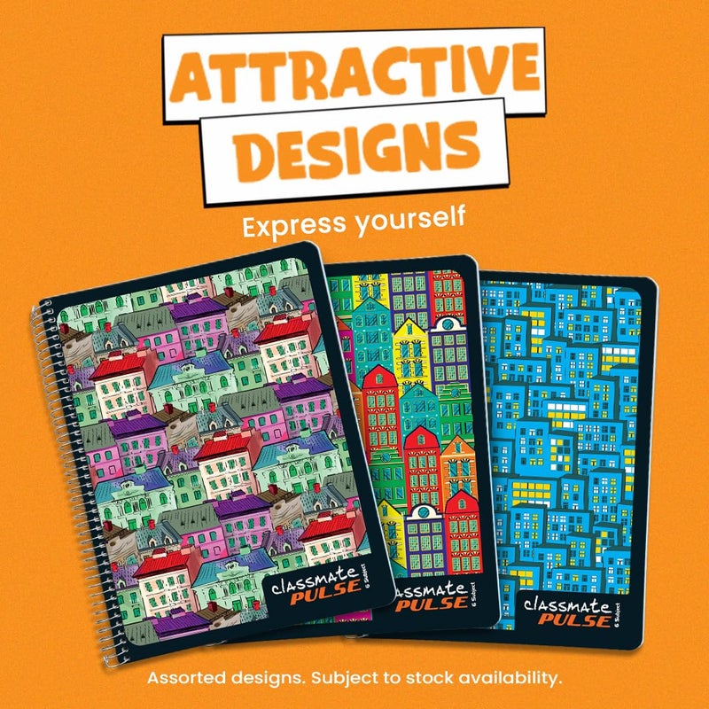 classmate دفتر ملاحظات 6 مواضيع - بدون خطوط، 300 صفحة، تجليد حلزوني، 240 مم * 180 مم - Image 3