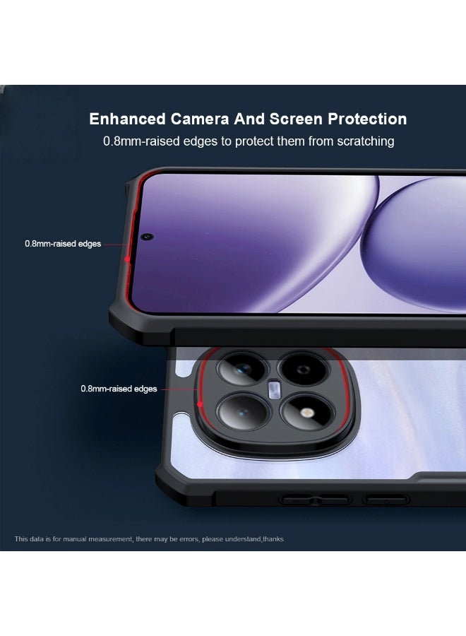 عام غلاف مغناطيسي واقي لـ Redmi Note 15 【يدعم الشحن اللاسلكي】، غطاء شفاف مقاوم للاصفرار مع حماية الكاميرا، غطاء خلفي ماص للصدمات من مادة PC+TPU، يشمل حامل قابلاً للطي ودوران 360 درجة - Image 3