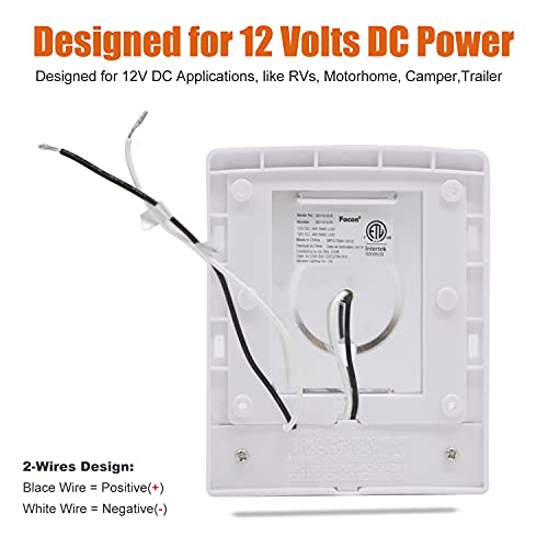 Facon 12V LED RV Interior Lights with PIR Motion Sensor and On&Off Switch, RV Puck Light LED Ceiling Dome Light, 12Volts Interior Light for RV Camper Trailer Boat Motorhome - Image 5