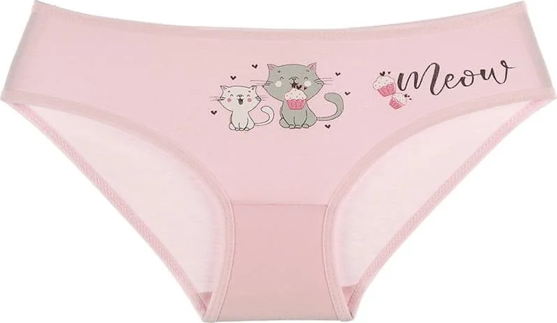 دونيلا 10 Pcs Color Cat Printed Girl's Panties - 41711155DM