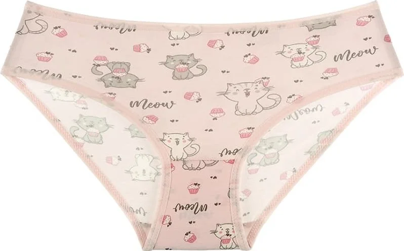 دونيلا 10 Pcs Color Cat Printed Girl's Panties - 41711155DM
