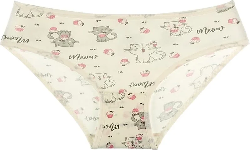 دونيلا 10 Pcs Color Cat Printed Girl's Panties - 41711155DM