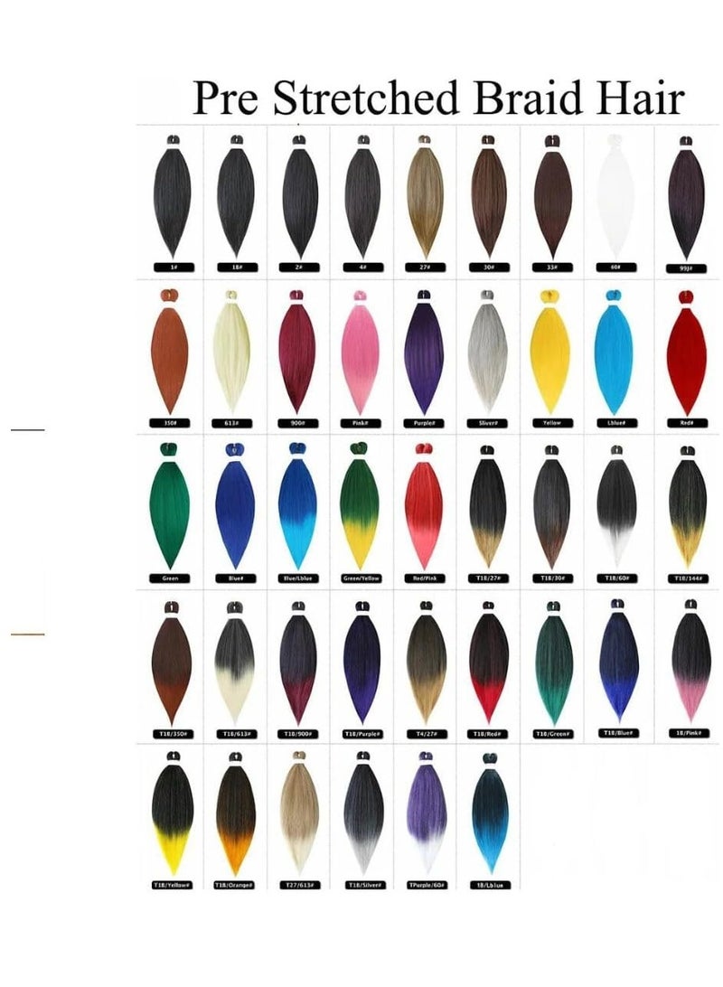 إستيل وصلات شعر صناعية ممددة مسبقًا بطول 66.34 سم، شعر تجديل ياكي احترافي لضفائر مربعة من السنغالية، أنماط كروشيه، ألياف كانيكالون 100% مقاومة للعرق، أسود، 4 قطع - Image 5