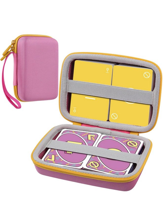 Aenllosi Aenllosi Storgae Card Case for UNO Card Game,Hard Case Capacity Max for 300 Cards(Case Only,Pink) - Image 1
