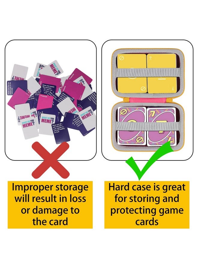 Aenllosi Aenllosi Storgae Card Case for UNO Card Game,Hard Case Capacity Max for 300 Cards(Case Only,Pink) - Image 3