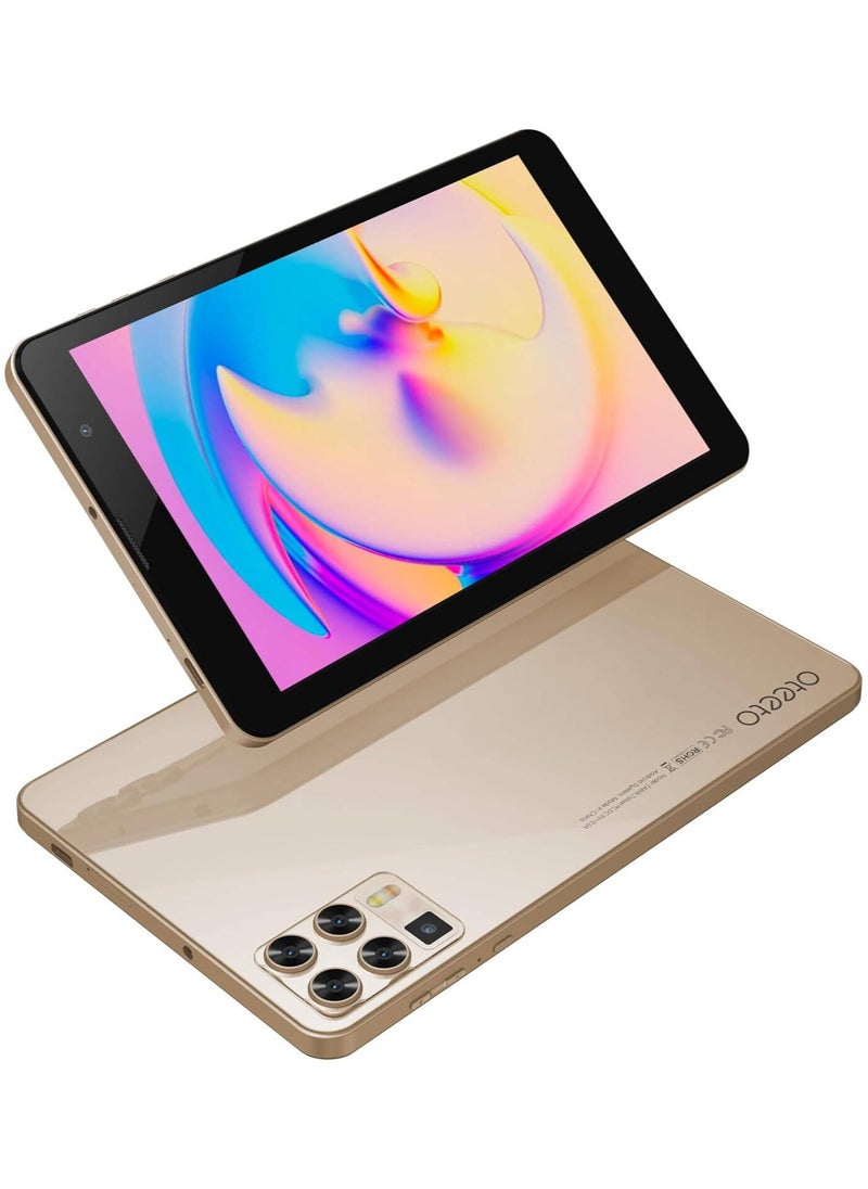 Oteeto Tab 8, 8.0" IPS Display, Octa core 1.8Ghz Processor, 8GB RAM, 256GB ROM, Android 13, 5.0MP Front + 13.0MP Rear Camera, 5G/Wi-Fi, 5000mAh Battery, Gold | TAB-8-GOLD