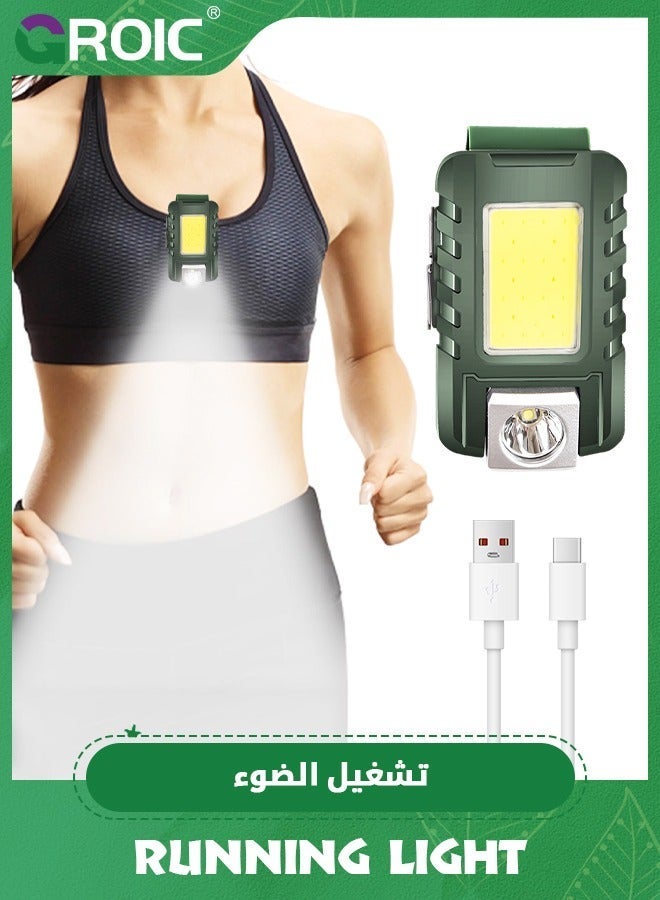 GROIC Running Light, Magnetic Clip On Light for Runners Rechargeable Safety Lights Walking at Night, LED Wearable Small Lightweight Jogging Outdoor Jogger  - Image 1