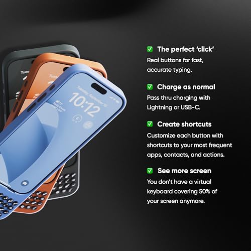 Clicks Keyboard for iPhone 16 Plus – Keyboard Case for Premium Typing Experience – Faster, Accurate Typing, Charge as Normal – Onyx - Image 3
