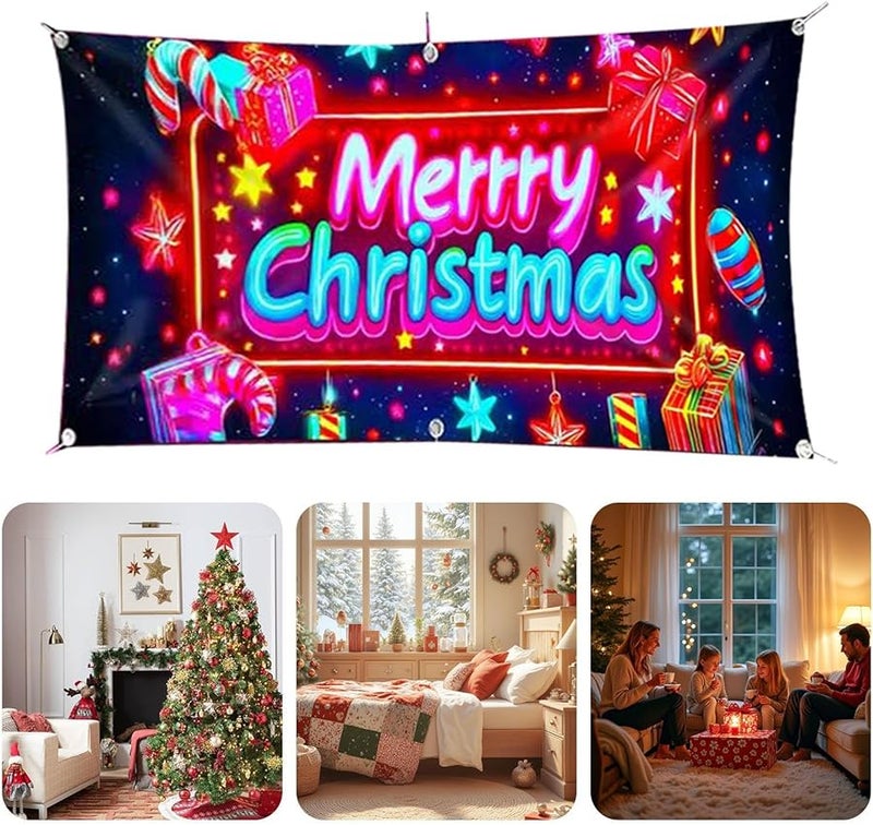 Christmas Vinyl Garage Door Cover Weather Resistant Indoor Outdoor Holiday Decoration - Image 5