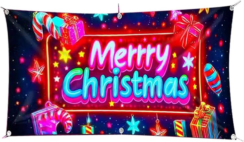 Christmas Vinyl Garage Door Cover Weather Resistant Indoor Outdoor Holiday Decoration - Image 2