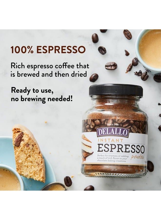 DELALLO Instant Espresso Powder, 1.94 Ounce Jar, For Baking and Drinks,100% Dark Roast Coffee, Naturally Caffeinated, Non GMO - Image 2