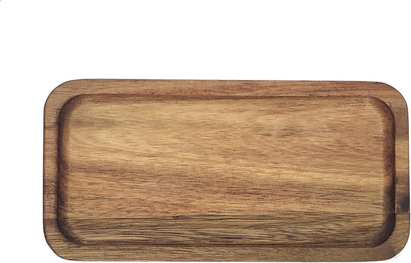 HomeImpel Wooden Platter Wood Dinner Plates Wooden Serving Tray Wood Dish for Sweets Fruit Dessert Food Appetizer Dessert Salad Cookie 20x10 - Image 1
