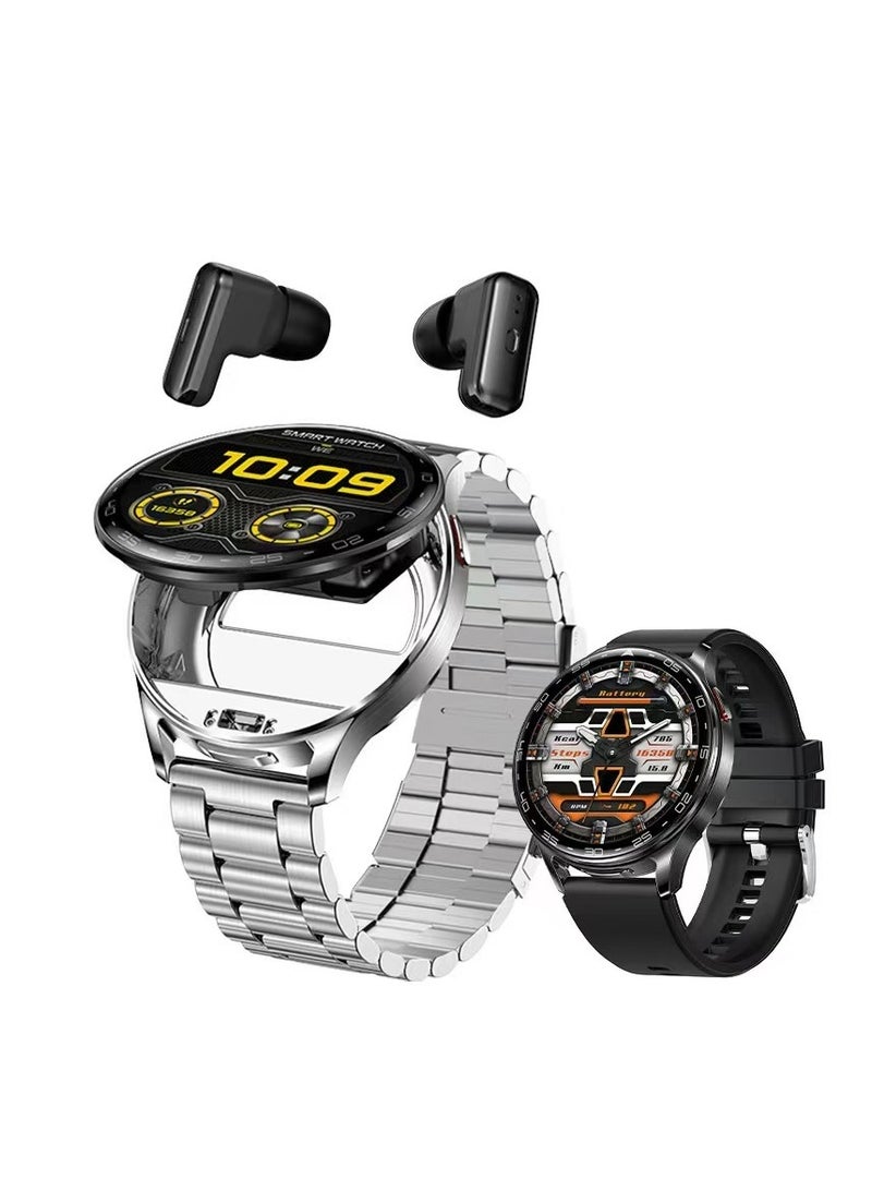 Smart Watch with Earphones, 2 in 1 with Wireless Earphones, Smart Watch with Wireless Earphones, 1.39 Inch HD Touch Screen, Ip67 Sports Watches, Sleep Mode.  - Image 1