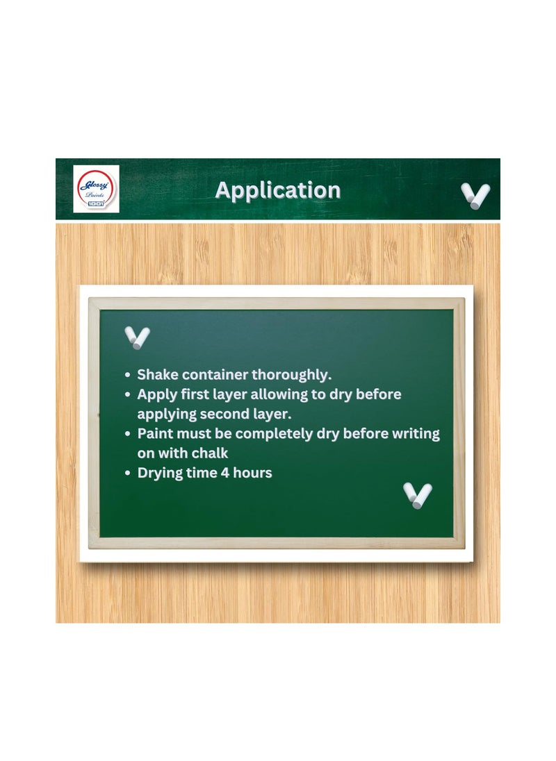 1001 1001 ChalkBoard Paint | Dead Matt Finish | Ideal For School, College, ClassRoom, kids Room | Lead Free | Writable/Erasable (Green 500 ML)  - Image 5