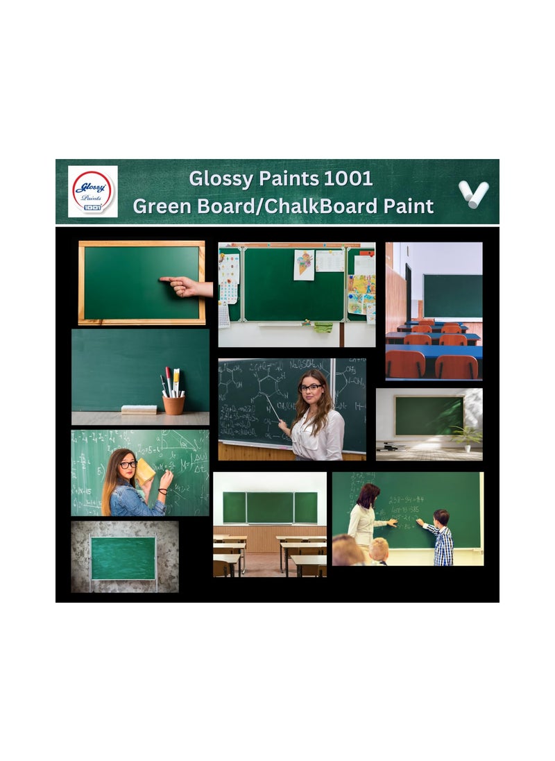 1001 1001 ChalkBoard Paint | Dead Matt Finish | Ideal For School, College, ClassRoom, kids Room | Lead Free | Writable/Erasable (Green 500 ML)  - Image 2