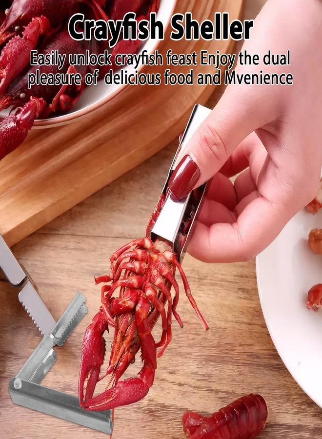 PKRFCJ 4 Pcs Crawfish Peeler Tool, Stainless Steel Crawfish Tail Remover Tool, Easy to Remove Shrimp Shells, Free Your Hands, Suitable for Family Gatherings, Restaurants. - Image 5