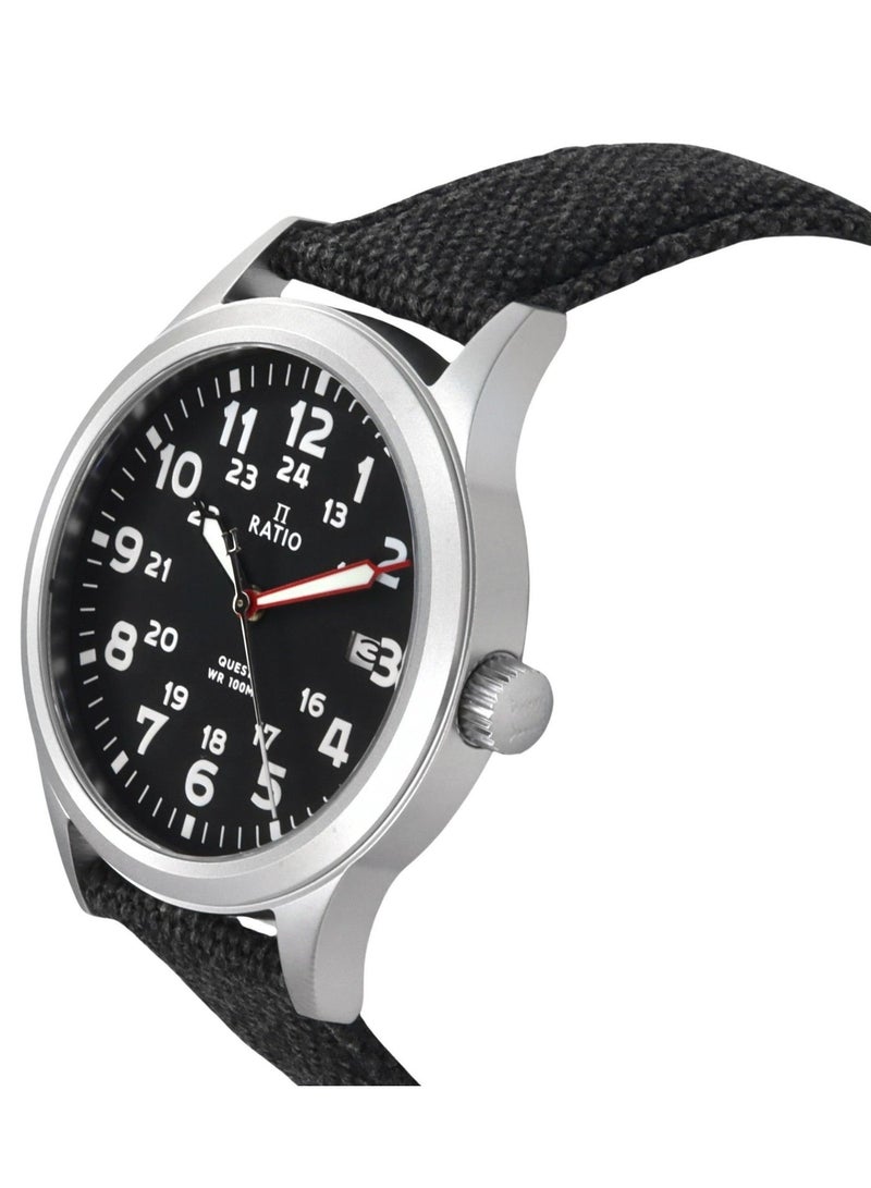 Ratio Quest Men's Field Watch Sapphire Canvas Strap Quartz RTQ023 100M Lewis And Clark Edition - Image 3