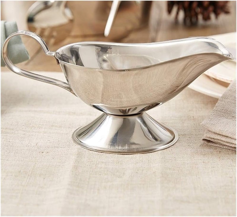 PAUL SONS PAUL SONS Serving Pitcher Stainless Steel Gravy Boat Steak Sauce Boat Kitchen Seasoning Cup Jam Jar Medium Size Pack of 1Pc  - Image 4