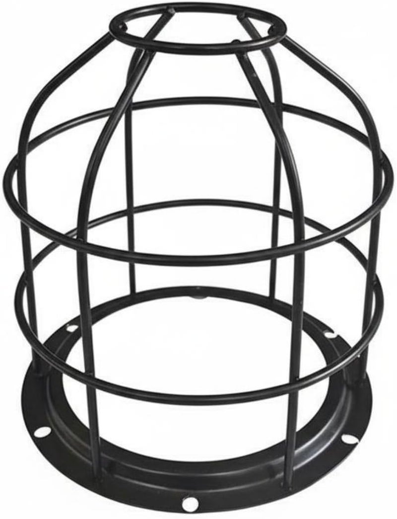Bulb Shock Barrier Resistant Bulb Protector Heavy-Duty Wire Cage Lamp Protector for Workshop, Warehouse, Basement, Red Jd-01 - Image 1