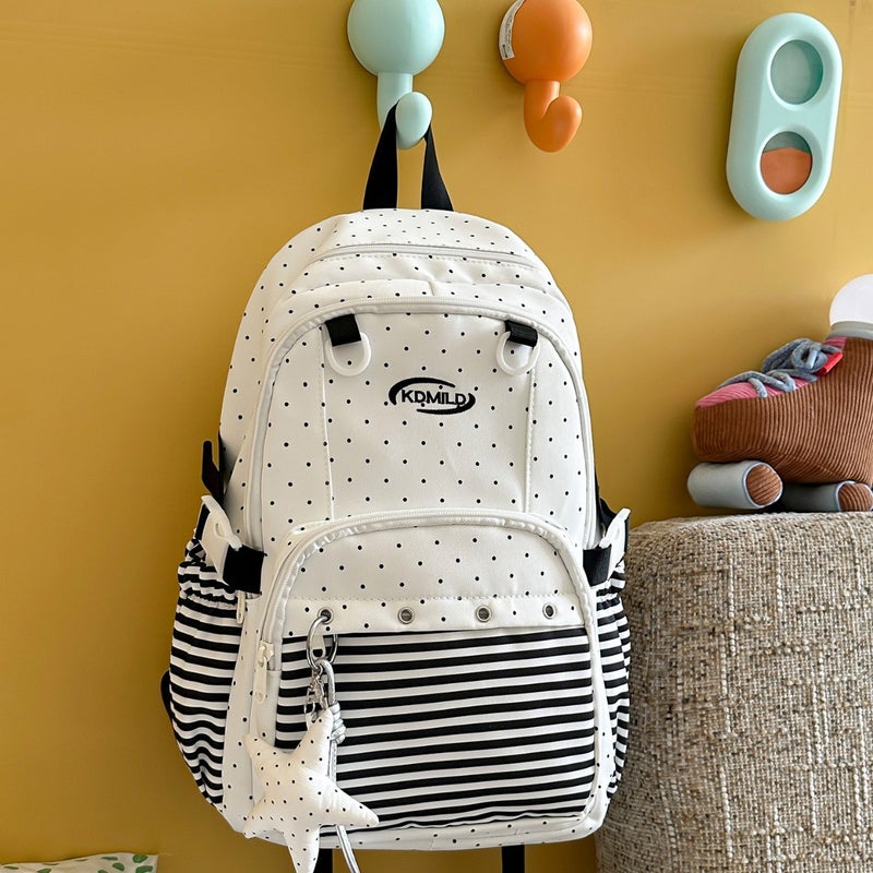 Polka Dot Backpack for Girls - Image 3