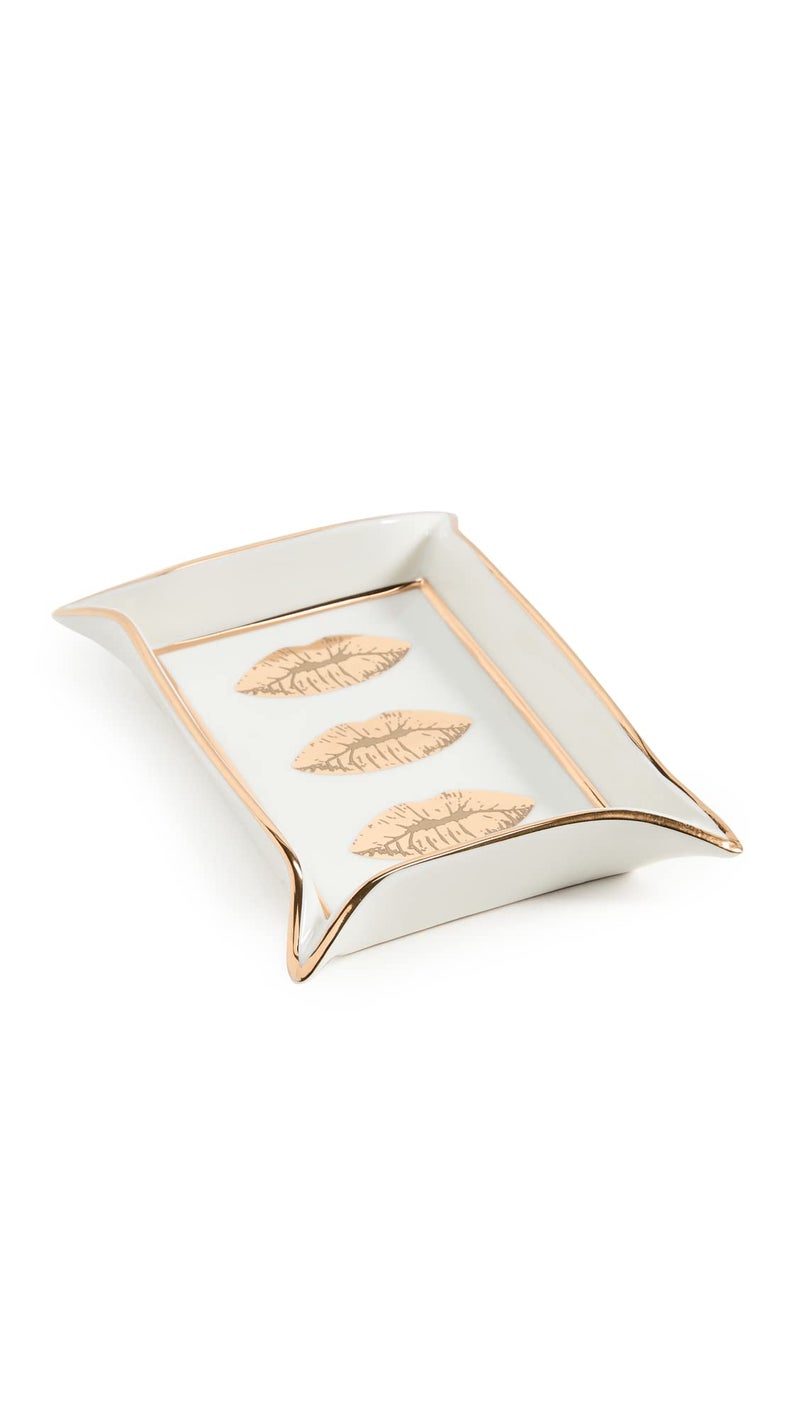Jonathan Adler Lips Valet Trinket Tray Gold 32051 - Image 2