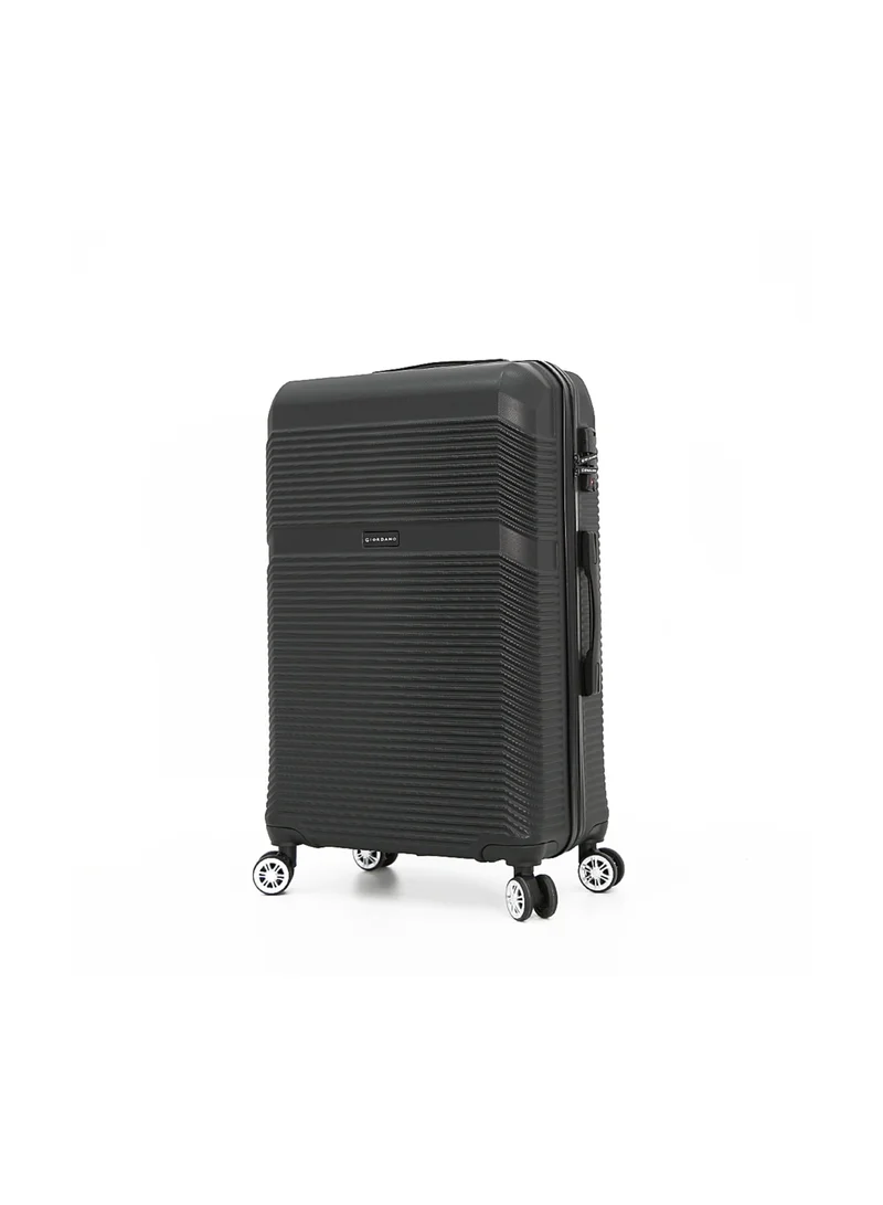 GIORDANO Hardside Luggage Trolley Bag 3 Pieces Set,Black (S-20",M-24",L-28")