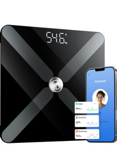 Titan Electronics T Electronics Smart Scale for Body Weight, BMI, Muscle Mass, Electronic Body Composition Monitor – Bluetooth Digital Body Fat Biometrics Bathroom Scale Health Analyzer with APP, 14 Health Indicators  - Image 1