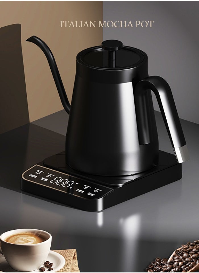 Joshberg Gooseneck Kettle,Electric Coffee Kettle,1350W 800ml Stainless Steel Coffee& Tea Pot,Automatic Temperature Control and Constant Temperature, Suitable for Home Office Dormitory,Black  - Image 4