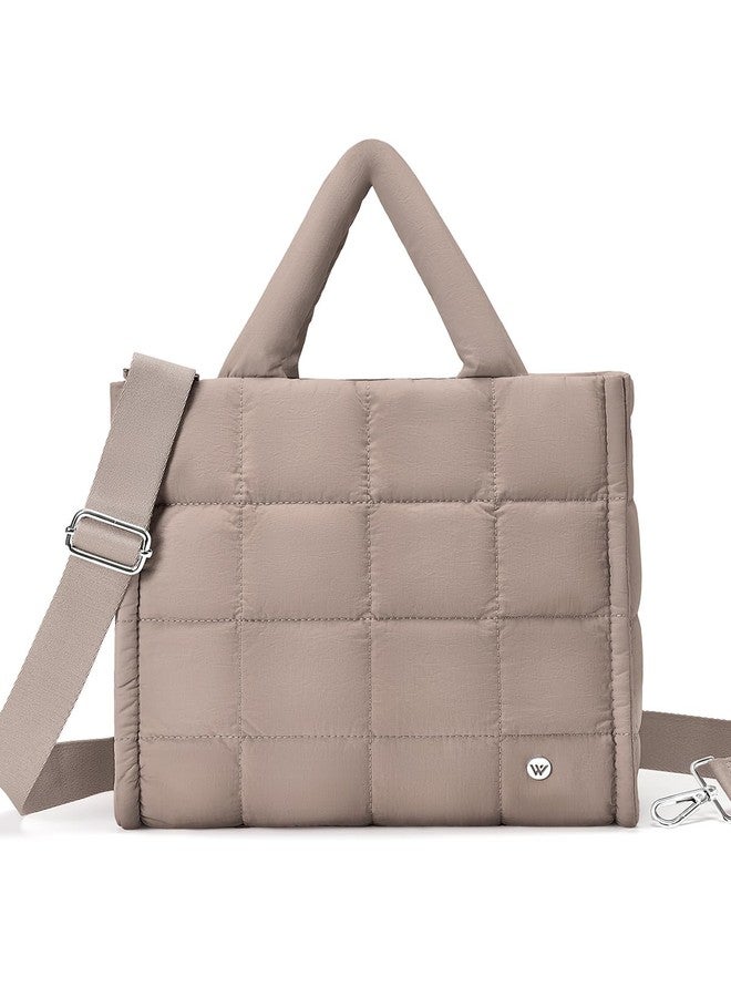 WESTBRONCO Puffer Crossbody Bags for Women Quilted Tote Bag Puffy Weekender Overnight Bag Nylon Shoulder Handbag, Medium Bag for Work, Daily, Travel - Image 1