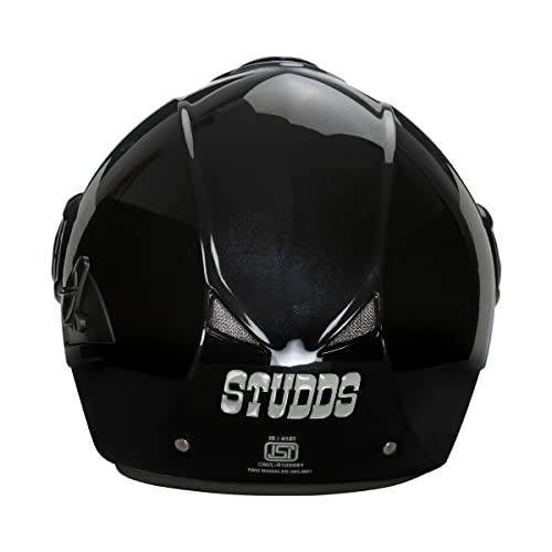 Studds Downtown Cycling Open Face Helmet (Black, Large) - Image 4