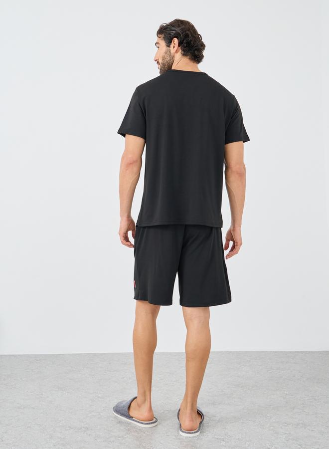 Styli NASA Slogan Print Short Sleeve T-Shirt and Shorts Set - Image 4