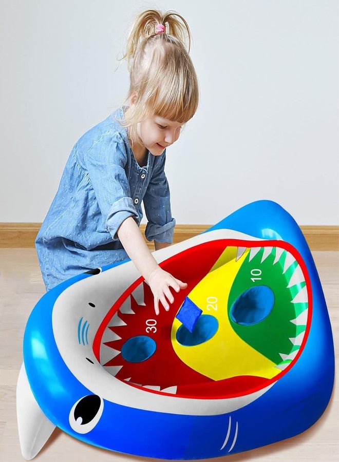 JOINBO Kids Fun Pool Toys,Inflatable Shark Cornhole Board Floating Water Game Outdoor Swim Play for Adults Family,Cool Summer Party Gift for 6 7 8 9 10 12 Year Old Boy Girl Teen - Image 5