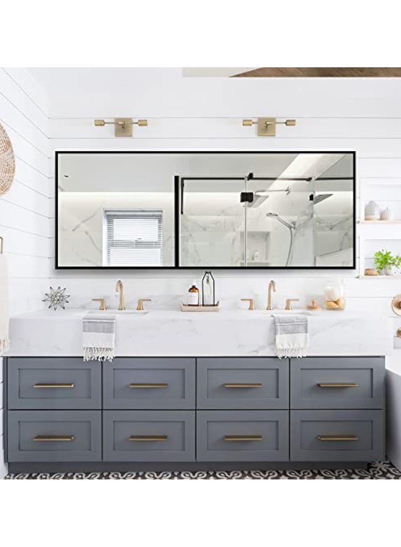 POWER Arched Full Length Mirror 165cm-50cm, Floor Standing Mirror, Unique Vertical Mirror, Metal Frame Mirror, for Living Room, Bedroom, Entrance, and Bathroom(Black） - Image 3