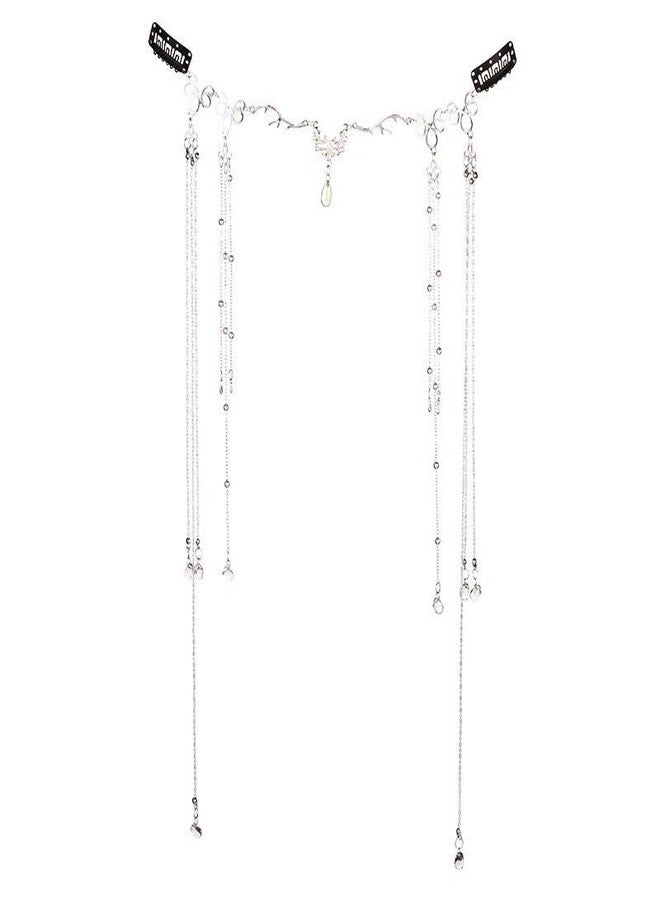 CIXVOEMK Vintage Tassel Head Chain, Crystal Teardrop Forehead Jewelry, Decorative Hair Accessory for Hanfu Style,Bridal Headdress (Head Chain-A) - Image 1