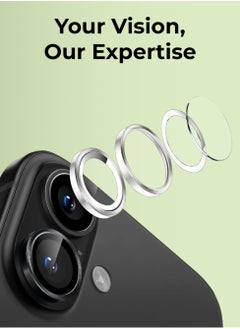 glassology iPhone 16 Plus Lens Guard Scratch Resistant Anti-Fingerprint Camera Protection (White)  - Image 3