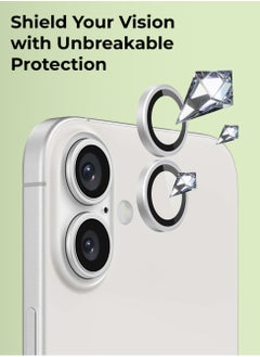 glassology iPhone 16 Plus Lens Guard Scratch Resistant Anti-Fingerprint Camera Protection (White)  - Image 2